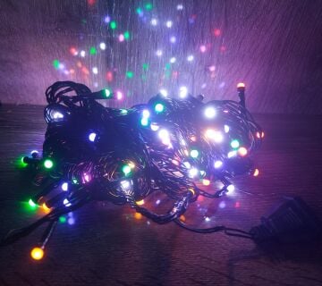 10m 100 Led Damla Uçlu Led Işık RGB Işık Siyah Kablo