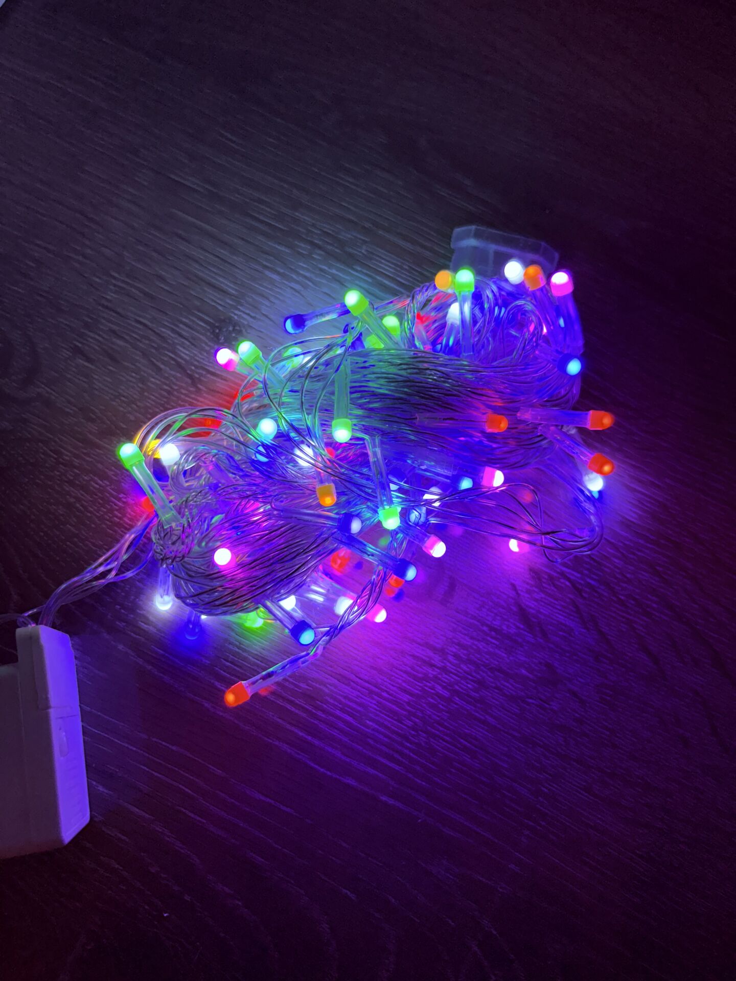 10m 100 Led Damla Uçlu RGB Işık Şeffaf Kablo