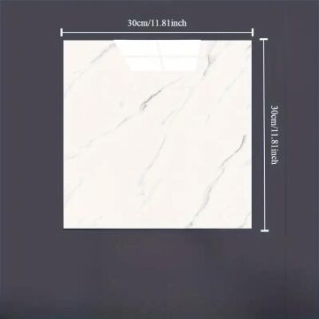 BEYAZ MERMER DESENLİ ALÜMİNYUM PLASTİK DUVAR STİCKER (30*30)