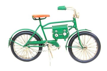 Dekoratif Metal Bisiklet Çantalı Vintage Biblo Ev Ofis Hediyelik