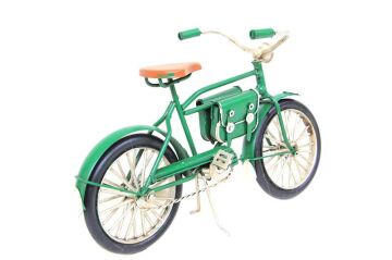 Dekoratif Metal Bisiklet Çantalı Vintage Biblo Ev Ofis Hediyelik