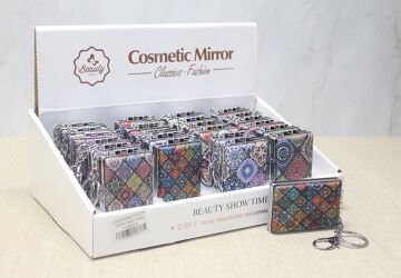 Taşlı El Aynası Anahtarlık