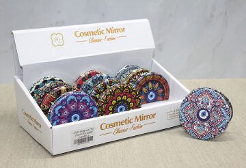 Taşlı El Aynası Yuvarlak İnce