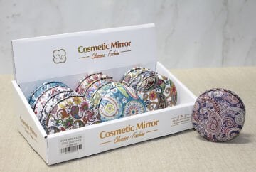 Taşlı Yuvarlak El Aynası Kalın