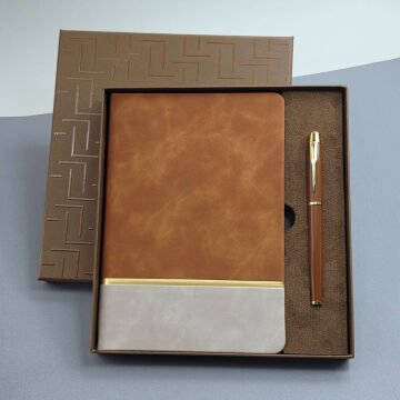 Soft Deri Defter Ve Roller Kalem Seti
