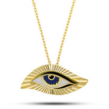 Gümüş Gold Gecenin Gözü Kadın Kolye