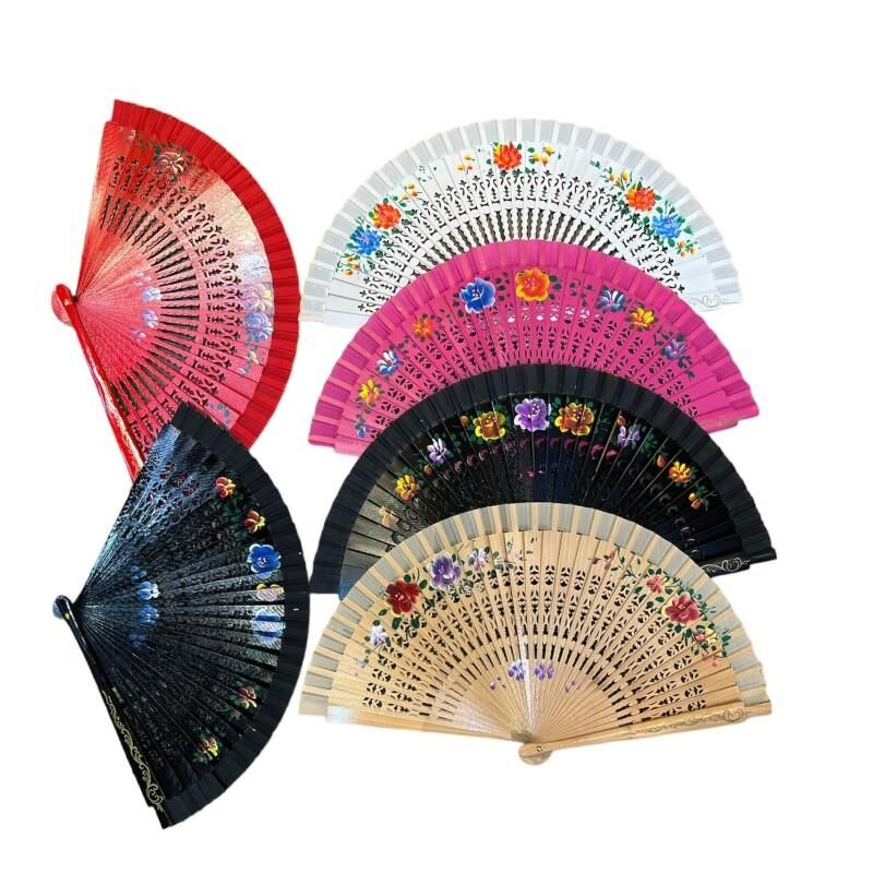 Bambu Yelpaze Karışık Renk 12 Adet