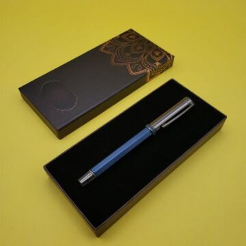 Lacivert Roller Metal Kalem Dekoratif Hediyelik