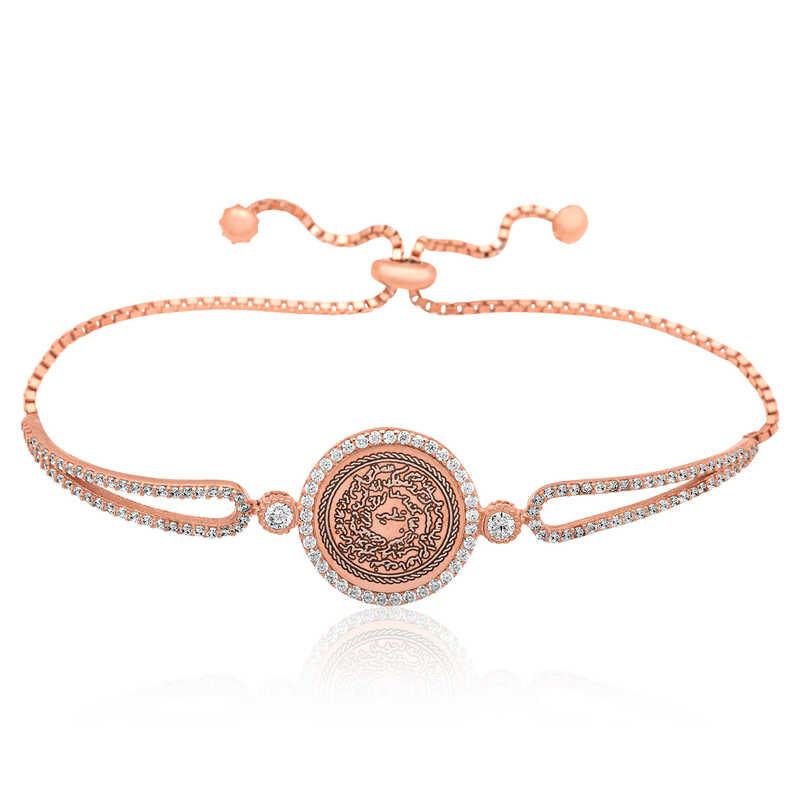 925 Ayar Gümüş Rose Kıtmir Bileklik