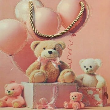 Sevimli Ayıcık Tasarımlı Küçük Boy Hediye Çantası