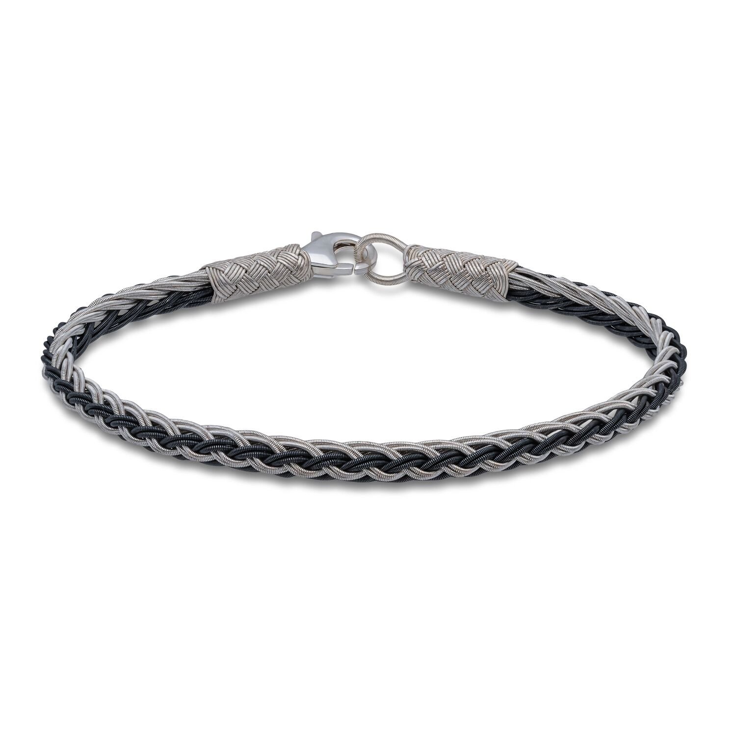 Gümüş İkili Örgü Kazaziye Bileklik