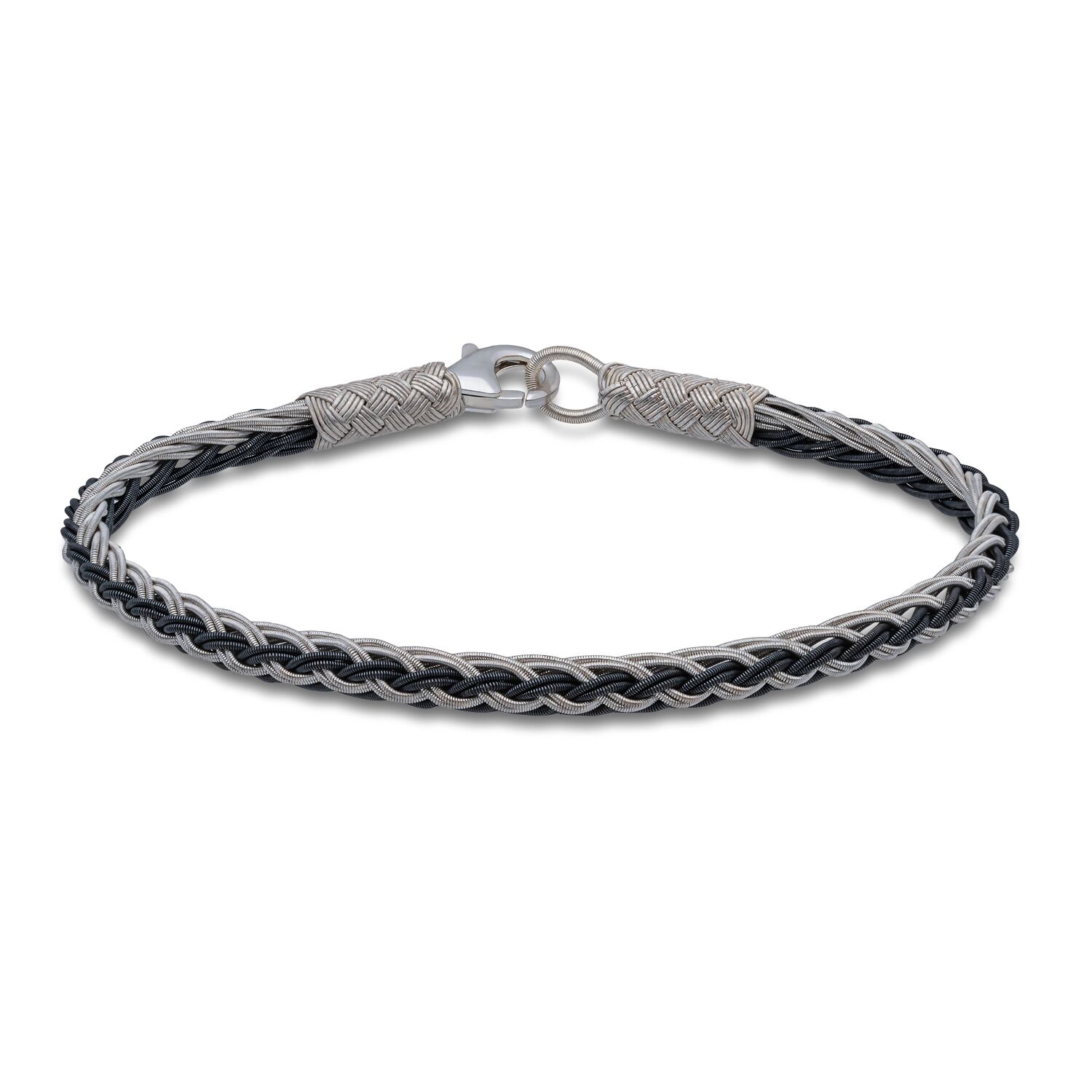 Gümüş İkili Örgü Kazaziye Bileklik