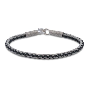 Gümüş İkili Örgü Kazaziye Bileklik