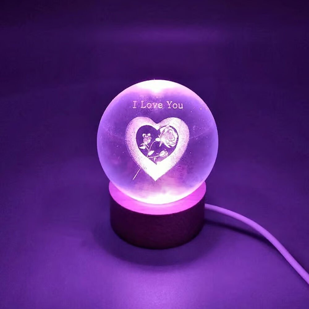 I Love You Tasarım Işıklı Küre
