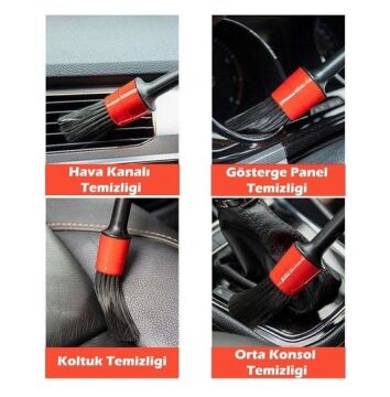 Araba Temizlik Detay Fırçası 5li Set