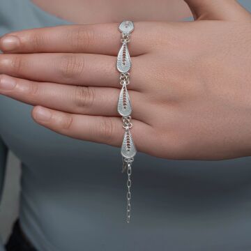 Gümüş İnce Sanat Telkari Kadın Bileklik