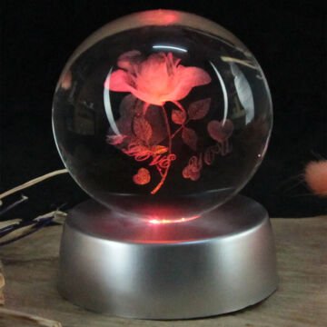 Renk Değiştiren Işıklı Cam Küre