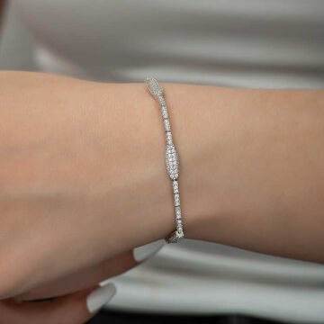 925 Ayar Gümüş Su Yolu Bileklik