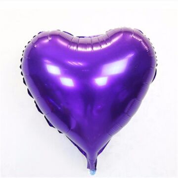 Parti Aksesuar Kalp Balon Folyo Mor 45 cm 18 inç