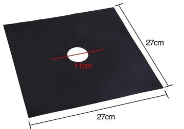Ocak Koruyucu Folyo Yanmaz Yapışmaz 4'lü SiYAH set