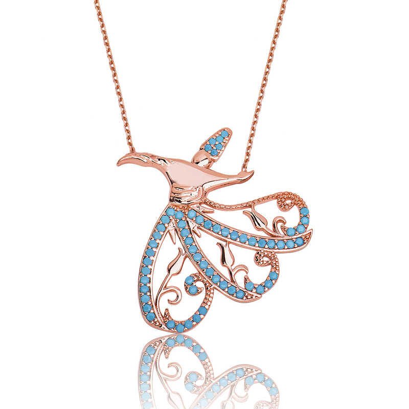 925 Ayar Gümüş Semazen Kadın Gümüş Kolye