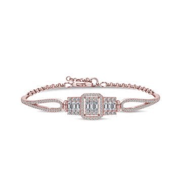 ​925 Ayar Gümüş Rose Baget Bileklik