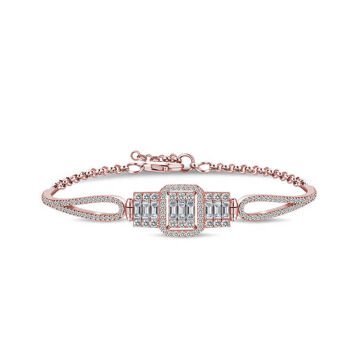 ​925 Ayar Gümüş Rose Baget Bileklik