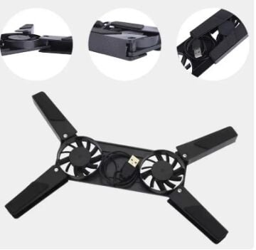 Katlanabilir Laptop Soğutucu 2 fanlı