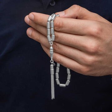 Gümüş Kapsül Kesim Erkek Tesbih