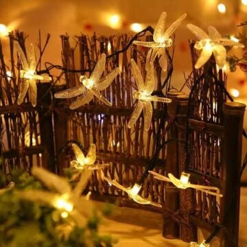 7m 30 Led Yusufçuk Kuşu 8 Fonksiyonlu Solar Panelli-Gün Işığı