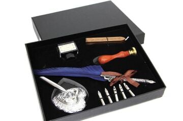 Divit Hokka Mühür Ve Tüylü Kalem Seti Hediyelik