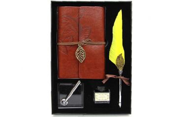 Divit Hokka Defter Ve Tüylü Kalem Seti Hediyelik