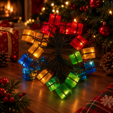 4 Metre 20 Led Pilli 2 Kademeli Yılbaşı Ağacı Süsü Led Işık