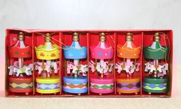 Ahşap 6'Lı Dekoratif Atlı Karınca