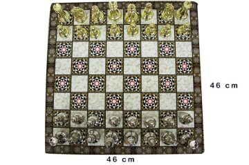 Satranç Taşı Zamak Kutulu Satranç Takımı Seti Hediyelik