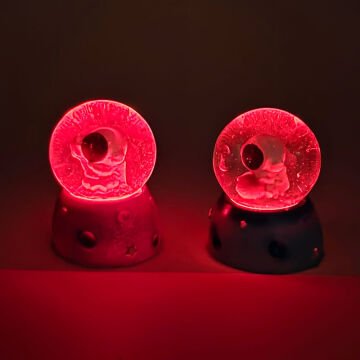 Işıklı Mini Sevimli Astronot Kar Küresi