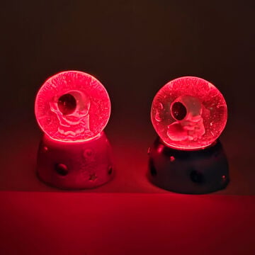 Işıklı Mini Sevimli Astronot Kar Küresi