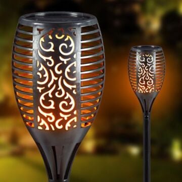 Alev Efektli Solar Bahçe Lambası (51 cm) Bahçe Aydınlatma