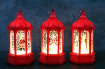 Yılbaşı Temalı Işıklı Kar Küresi