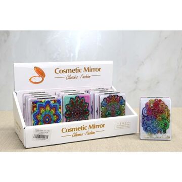 Mandala Desenli Hareketli Sulu El Aynası