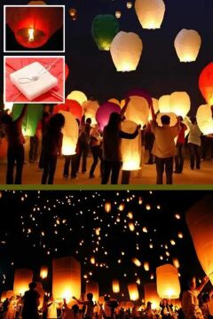 Dilek Feneri Gece Gökyüzü Dilek Balonu