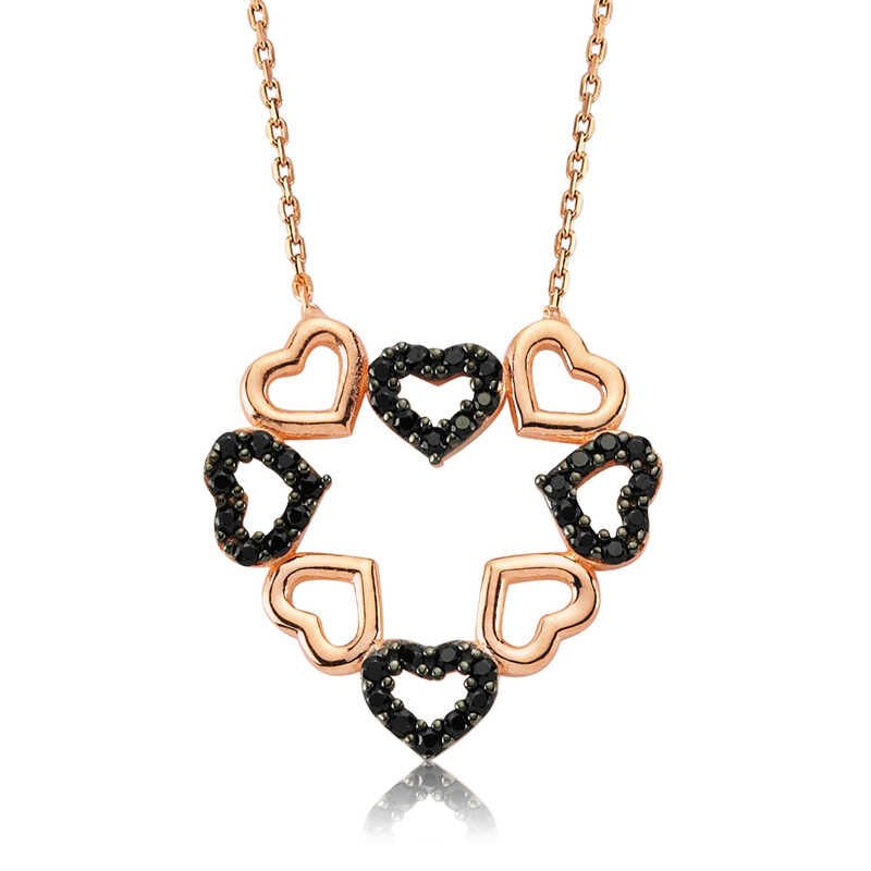 925 Ayar Gümüş Kalpli Aşk Kadın Gümüş Kolye