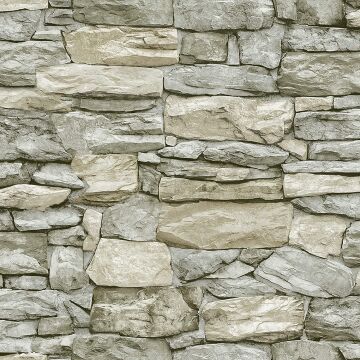 Kale Taş Duvar Desenli Kendinden Yapışkanlı 3D Duvar Raf Kapı Kaplama Kağıdı 3 Metre 60 Cm