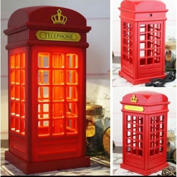 Dekoratif Dokunmatik Telefon Kulübeli Masa Lambası