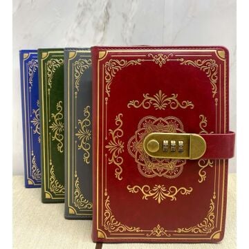Özel Tasarım Şifreli Deri Defter