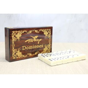 Ahşap Kutulu Domino Oyunu