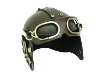 Dekoratif Metal Pilot Kaskı Biblo Vintage Dekoratif Hediyelik