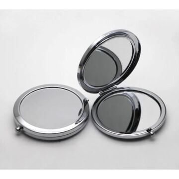 Metal Gri Cep Aynası 12 Adet