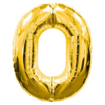 Parti Aksesuar 0 Rakamlı Folyo Balon Gold Renk  40 inç