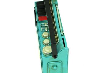 Dekoratif Metal Radyo Kumbara Vintage Biblo Hediyelik